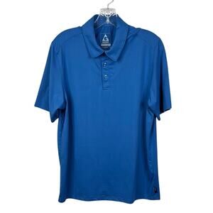 Gerry Men’s Medium Blue Comfort Stretch Performance Golf Polo Shirt UPF 40+
